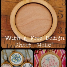 1 Mini Hoop Pendant Embroidery Blank - Frame Necklace Craft Supply Jewelry