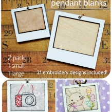 2 Photo Frame Pendant Embroidery Blanks - 21 designs Necklace Craft Supply Jewel