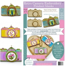 2 Retro Camera Pendant Embroidery